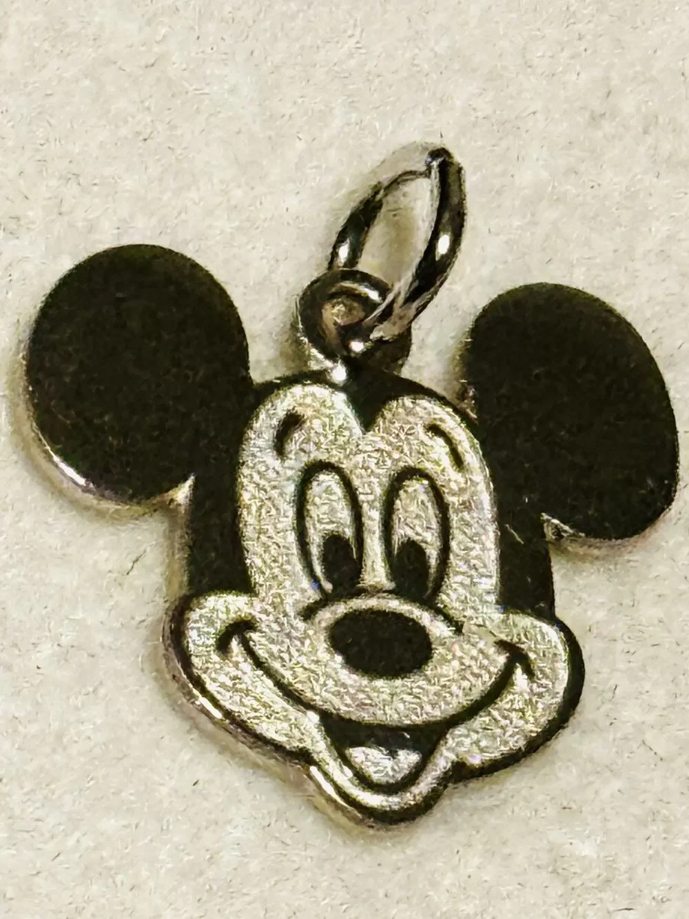 Vintage Disney Mickey Mouse Sterling Silver Charm Pendant Signed